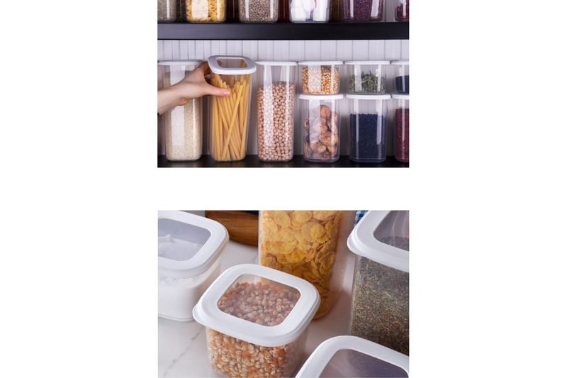 Avanna Oppbevaringsbokser 10 cm - Hvit - Oppbevaring - Oppbevaring til småting - Oppbevaringskasse - Plastkurv & plastboks