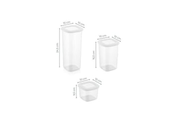 Avanna Oppbevaringsbokser 10 cm - Hvit - Oppbevaring - Oppbevaring til småting - Oppbevaringskasse - Plastkurv & plastboks