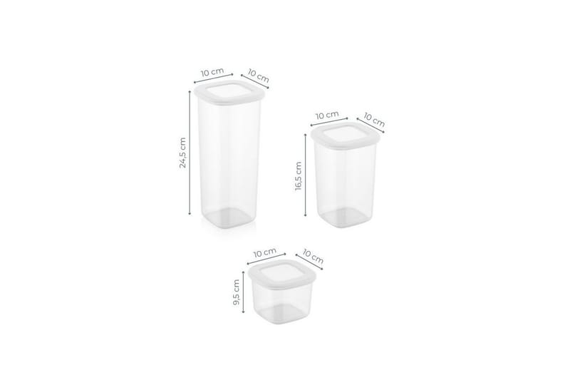 Avanna Oppbevaringsbokser 10 cm - Hvit - Oppbevaring - Oppbevaring til småting - Oppbevaringskasse - Plastkurv & plastboks