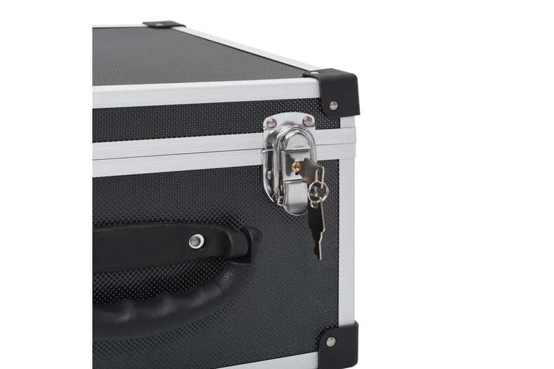 CD-koffert for 40 CD-er aluminium ABS svart - Oppbevaringskasse