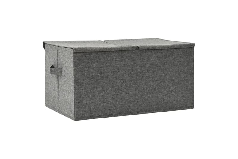 Oppbevaringsboks stoff 50x30x25 cm antrasitt - Antrasittgrå - Oppbevaringskasse
