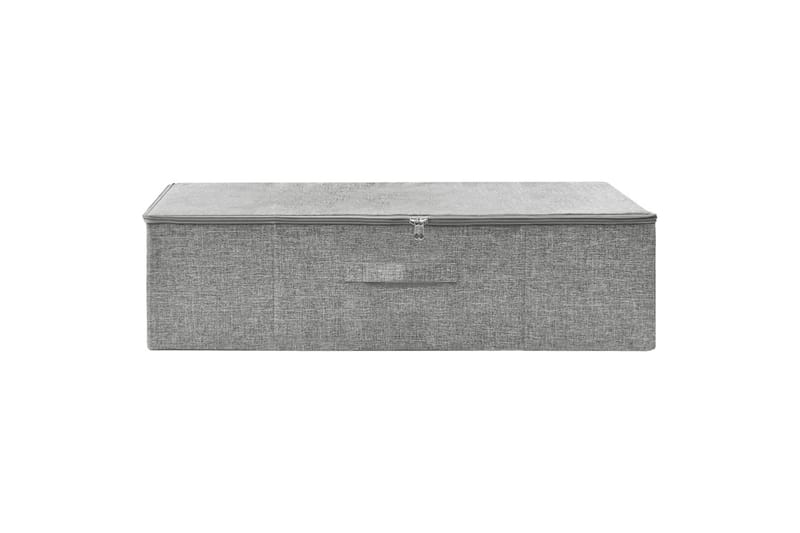 Oppbevaringsboks stoff 70x40x18 cm grå - Grå - Oppbevaringskasse