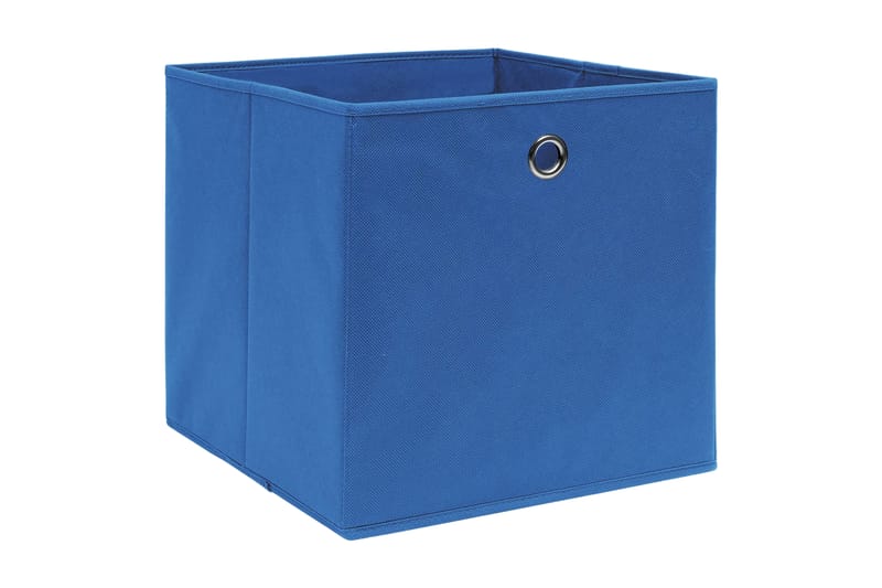 Oppbevaringsbokser 10 stk blå 32x32x32 cm stoff - Oppbevaringskasse