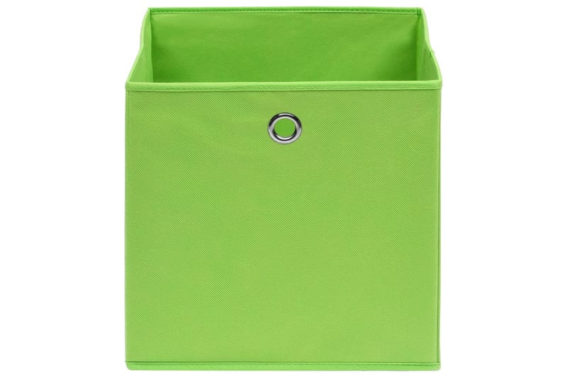 Oppbevaringsbokser 10 stk grønn 32x32x32 cm stoff - Oppbevaringskasse