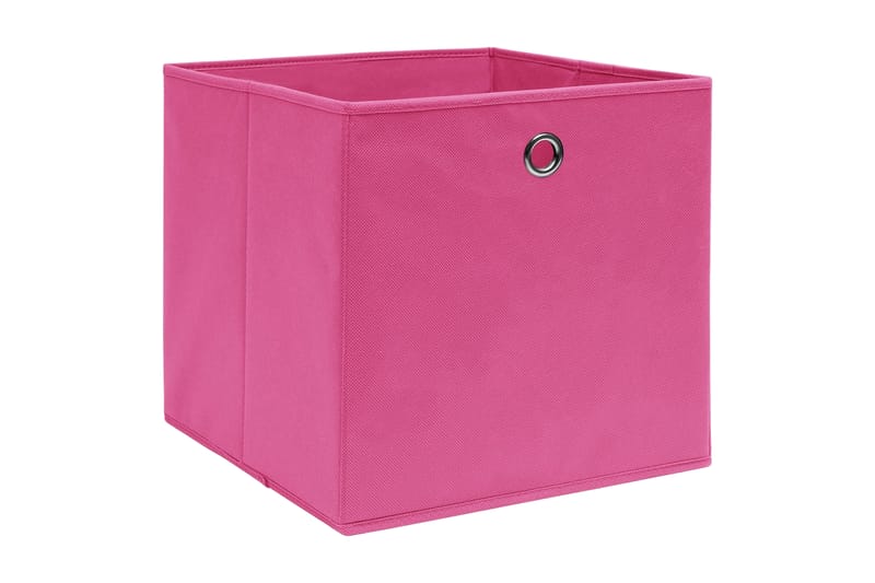 Oppbevaringsbokser 10 stk rosa 32x32x32 cm stoff - Oppbevaringskasse
