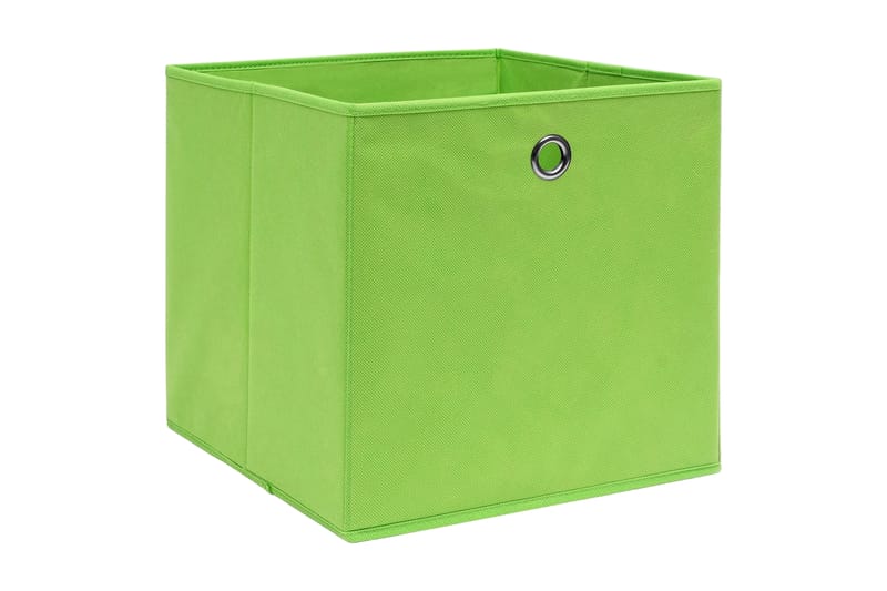 Oppbevaringsbokser 4 stk grønn 32x32x32 cm stoff - Oppbevaringskasse