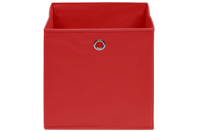 Oppbevaringsbokser 4 stk rød 32x32x32 cm stoff - Oppbevaringskasse