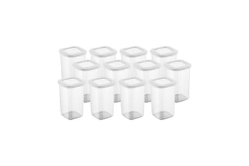 Oppbevaringsbokssett (12 deler) Harrowen Hvit - Hvit - Oppbevaring - Oppbevaring til småting - Oppbevaringskasse - Plastkurv & plastboks