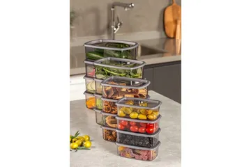 Oppbevaringsbokssett (16 deler) Rasalas16 Antrasitt - Antrasitt - Oppbevaring - Oppbevaring til småting - Oppbevaringskasse - Plastkurv & plastboks