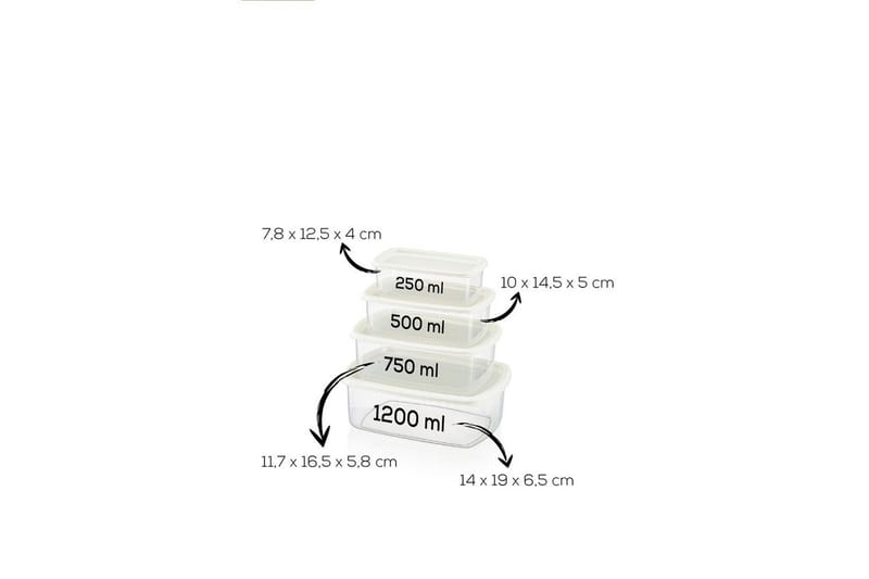 Oppbevaringsbokssett (16 deler) Rasalas16 Grå - Grå - Oppbevaring - Oppbevaring til småting - Oppbevaringskasse - Plastkurv & plastboks