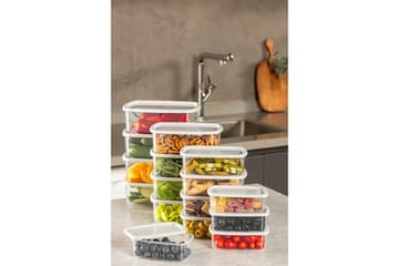 Oppbevaringsbokssett (16 deler) Rasalas16 Grå - Grå - Oppbevaring - Oppbevaring til småting - Oppbevaringskasse - Plastkurv & plastboks