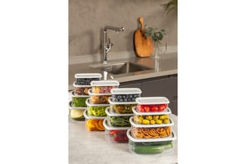 Oppbevaringsbokssett (16 deler) Rasalas16 Grå - Grå - Oppbevaring - Oppbevaring til småting - Oppbevaringskasse - Plastkurv & plastboks