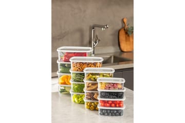 Oppbevaringsbokssett (16 deler) Rasalas16 Grå - Grå - Oppbevaring - Oppbevaring til småting - Oppbevaringskasse - Plastkurv & plastboks