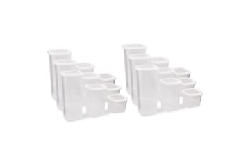 Oppbevaringsbokssett (18 deler) Avanna Hvit - Hvit - Oppbevaring - Oppbevaring til småting - Oppbevaringskasse - Plastkurv & plastboks