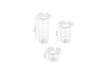 Oppbevaringsbokssett (18 deler) Avanna Hvit - Hvit - Oppbevaring - Oppbevaring til småting - Oppbevaringskasse - Plastkurv & plastboks