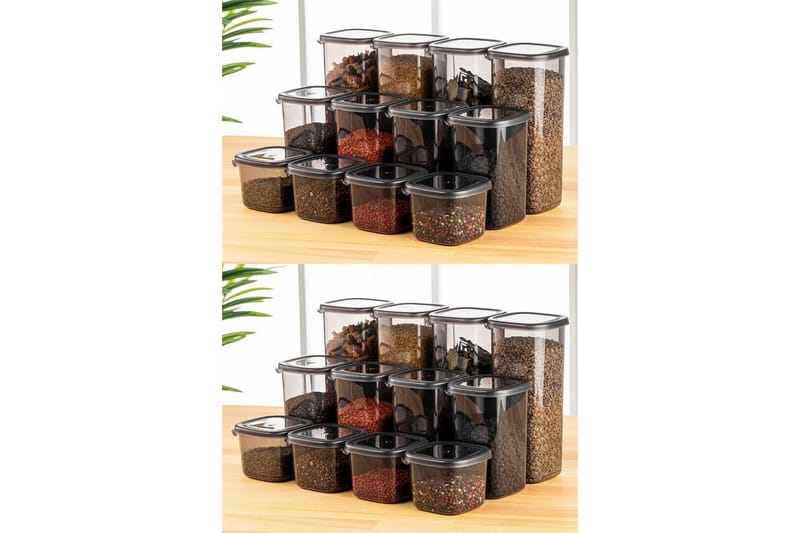 Soyal Oppbevaringsbokser 10 cm - Antrasitt - Oppbevaring - Oppbevaring til småting - Oppbevaringskasse - Plastkurv & plastboks