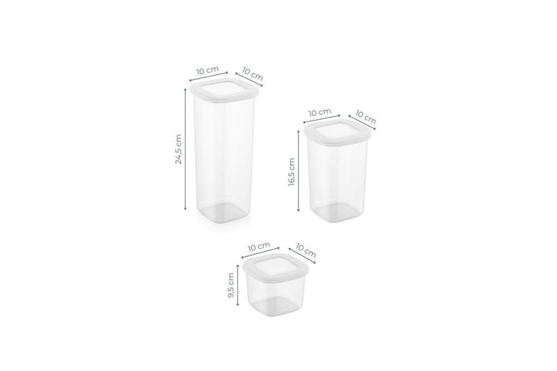 Syril Oppbevaringsbokser 10 cm - Hvit - Oppbevaring - Oppbevaring til småting - Oppbevaringskasse - Plastkurv & plastboks