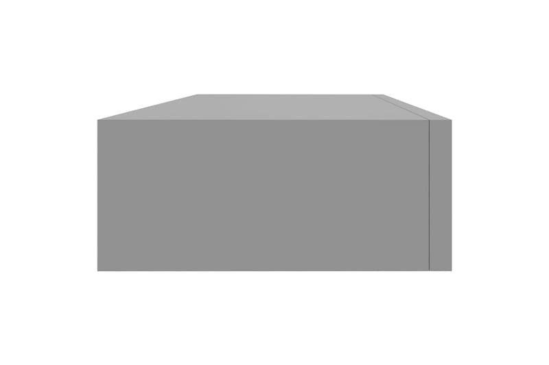 Veggmontert skuffehylle grå 60x23,5x10 cm MDF - Grå - Oppbevaringskasse