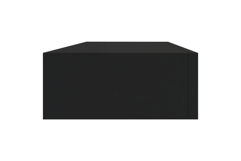 Veggmontert skuffehylle svart 60x23,5x10 cm MDF - Svart - Oppbevaringskasse