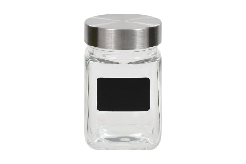 Oppbevaringskrukker med etikett 12 stk 300 ml - Oppbevaring til småting - Oppbevaringsboks - Bokser & syltetøyglass