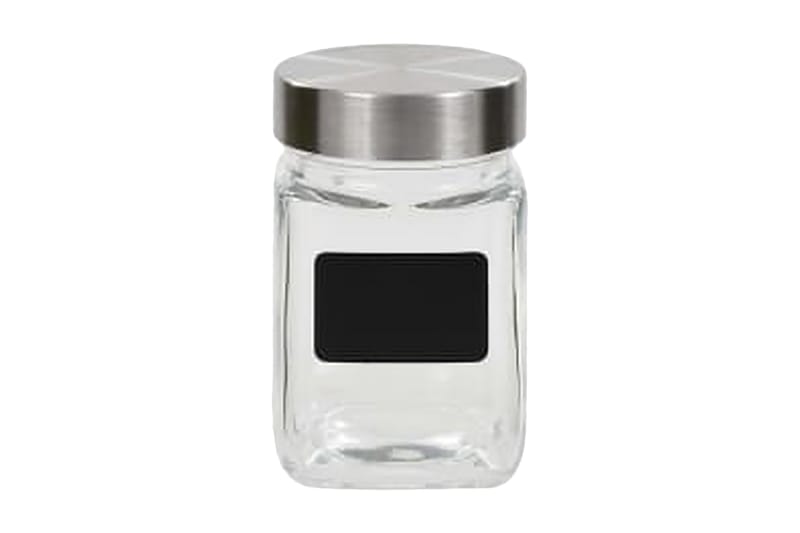 Oppbevaringskrukker med etikett 24 stk 300 ml - Oppbevaring til småting - Oppbevaringsboks - Bokser & syltetøyglass