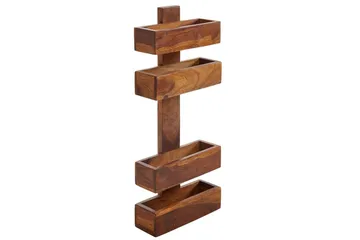 Avisstativ Wohnling massivt tre veggmontering, landlig stil Rosentre - Rosentre - Oppbevaring - Oppbevaring til småting - Oppbevaringsstativ - Avisstativ