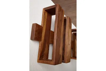 Avisstativ Wohnling massivt tre veggmontering, landlig stil Rosentre - Rosentre - Oppbevaring - Oppbevaring til småting - Oppbevaringsstativ - Avisstativ