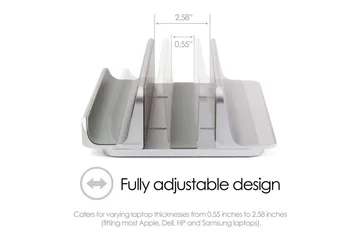 Bordstativ Desire2 2-i-1 Justerbar Aluminium - Sølv - Oppbevaring - Oppbevaring til småting - Oppbevaringsstativ - Bærbardatastativ