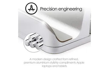 Bordstativ Desire2 2-i-1 Justerbar Aluminium - Sølv - Oppbevaring - Oppbevaring til småting - Oppbevaringsstativ - Bærbardatastativ