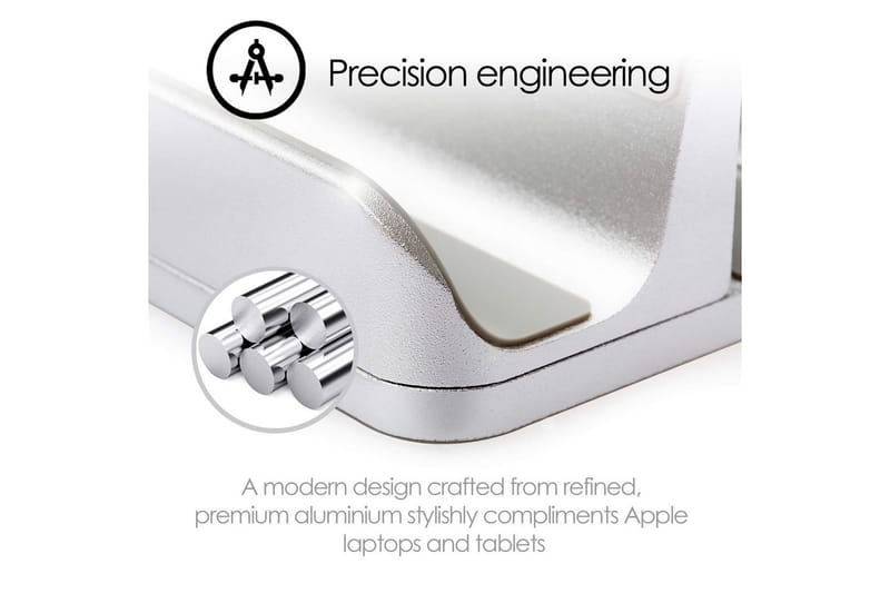 Bordstativ Desire2 2-i-1 Justerbar Aluminium - Sølv - Oppbevaring - Oppbevaring til småting - Oppbevaringsstativ - Bærbardatastativ