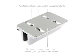 Bordstativ Desire2 2-i-1 Justerbar Aluminium - Sølv - Oppbevaring - Oppbevaring til småting - Oppbevaringsstativ - Bærbardatastativ