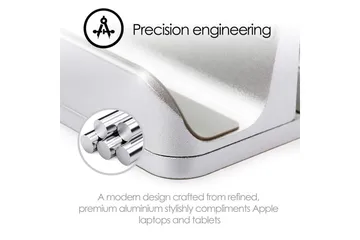 Bordstativ Desire2 2-i-1 Justerbar Aluminium - Sølv - Oppbevaring - Oppbevaring til småting - Oppbevaringsstativ - Bærbardatastativ