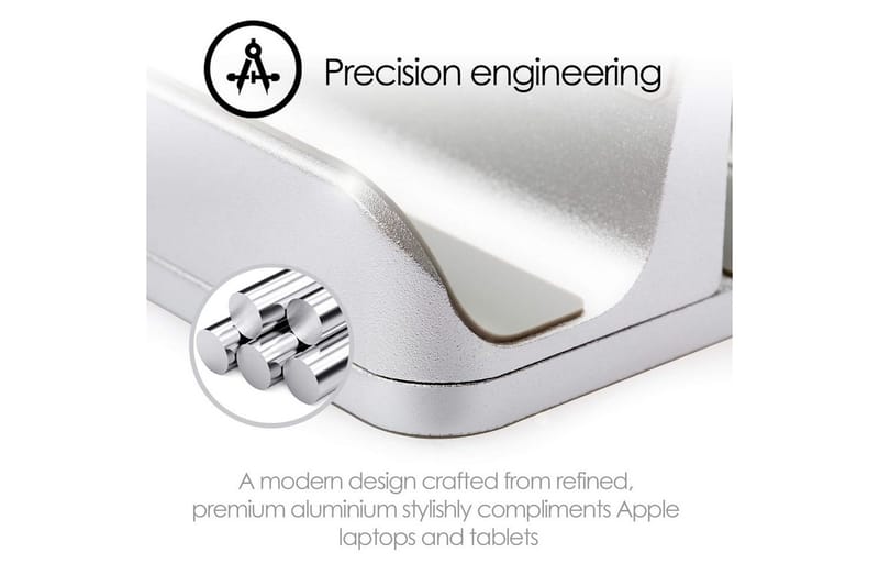 Bordstativ Desire2 2-i-1 Justerbar Aluminium - Sølv - Oppbevaring - Oppbevaring til småting - Oppbevaringsstativ - Bærbardatastativ