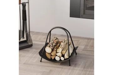 Dekorativt metalltilbehør Mirven Svart - Svart - Oppbevaring - Oppbevaring til småting - Oppbevaringsstativ - Vedstativ & vedhylle