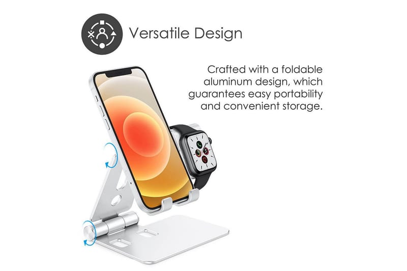 Ladestativ Desire2 for Apple Watch Sølv - Sølv - Oppbevaring - Oppbevaring til småting - Oppbevaringsstativ - Mobilstativ