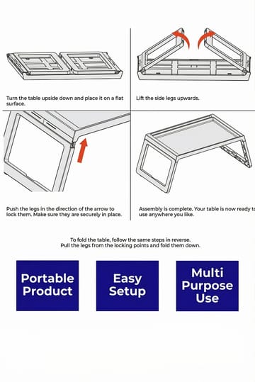 Laptop Standing Desk Hanah Home Hvit - Oppbevaring - Oppbevaring til småting - Oppbevaringsstativ - Bærbardatastativ