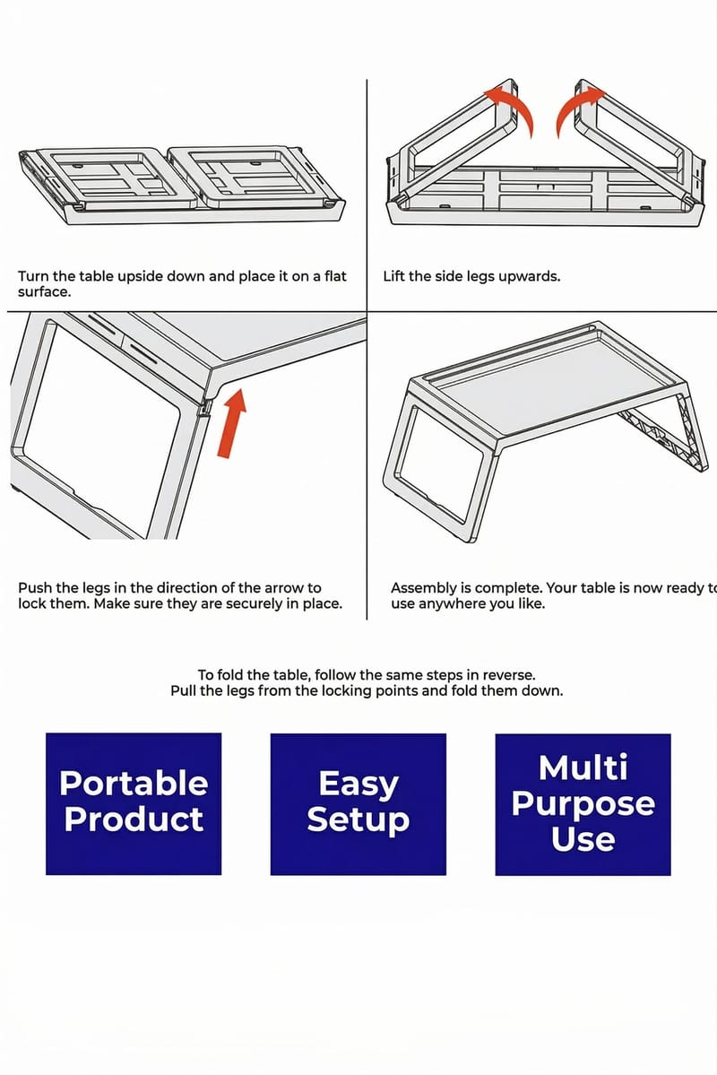 Laptop Standing Desk Hanah Home Hvit - Oppbevaring - Oppbevaring til småting - Oppbevaringsstativ - Bærbardatastativ