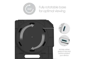 Laptopstativ Desire2 2-i-1 360 Roterbar Svart - Svart - Oppbevaring - Oppbevaring til småting - Oppbevaringsstativ - Bærbardatastativ