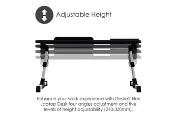 Laptopstativ Desire2 Justerbart - Svart - Oppbevaring - Oppbevaring til småting - Oppbevaringsstativ - Bærbardatastativ