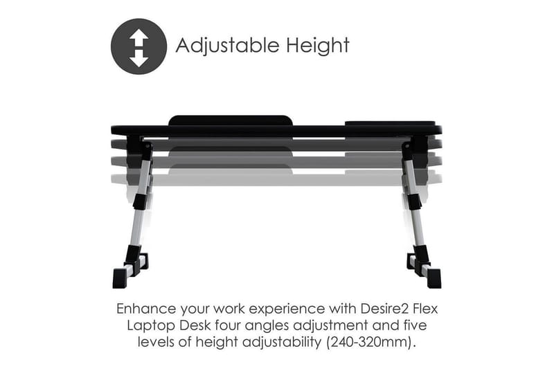 Laptopstativ Desire2 Justerbart - Svart - Oppbevaring - Oppbevaring til småting - Oppbevaringsstativ - Bærbardatastativ
