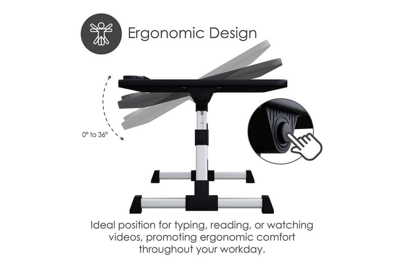 Laptopstativ Desire2 Justerbart - Svart - Oppbevaring - Oppbevaring til småting - Oppbevaringsstativ - Bærbardatastativ