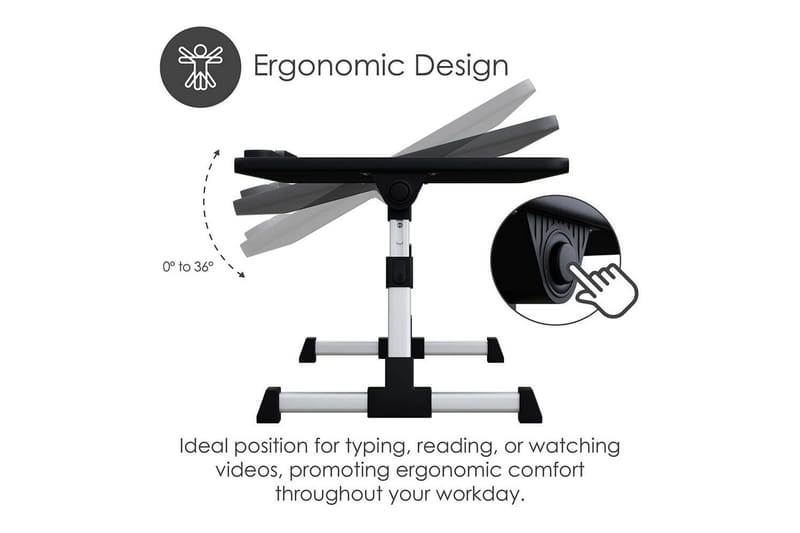 Laptopstativ Desire2 Justerbart - Svart - Oppbevaring - Oppbevaring til småting - Oppbevaringsstativ - Bærbardatastativ