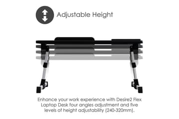 Laptopstativ Desire2 Justerbart - Svart - Oppbevaring - Oppbevaring til småting - Oppbevaringsstativ - Bærbardatastativ
