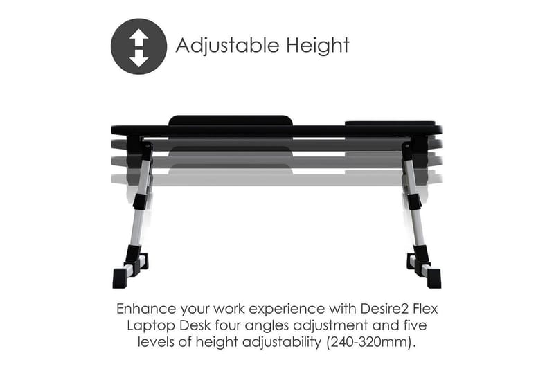 Laptopstativ Desire2 Justerbart - Svart - Oppbevaring - Oppbevaring til småting - Oppbevaringsstativ - Bærbardatastativ