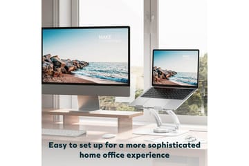 Laptopstativ Desire2 Supreme Dual Pivot Plus Silver - Sølv - Oppbevaring - Oppbevaring til småting - Oppbevaringsstativ - Bærbardatastativ