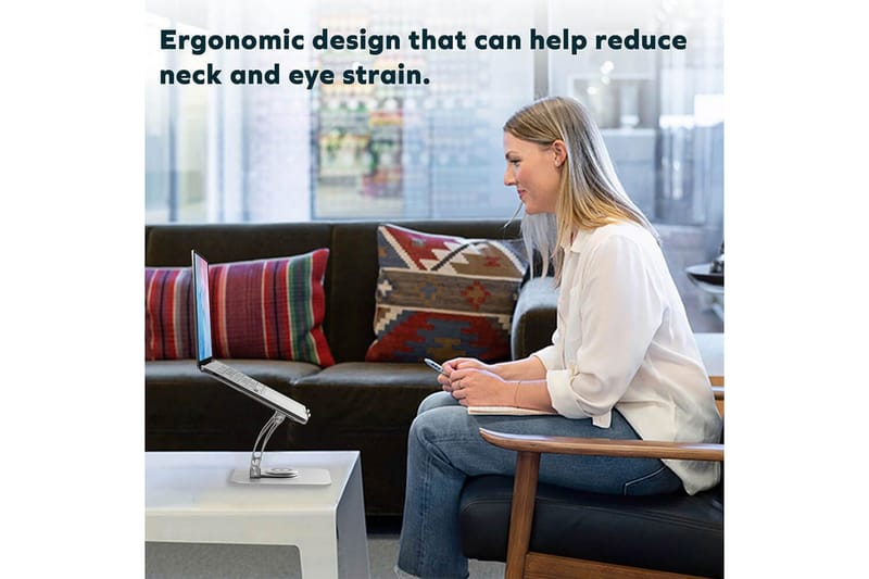 Laptopstativ Desire2 Supreme Dual Pivot Plus Silver - Sølv - Oppbevaring - Oppbevaring til småting - Oppbevaringsstativ - Bærbardatastativ