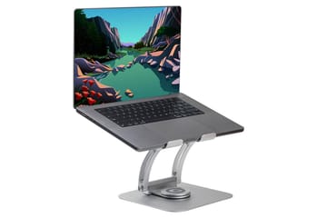 Laptopstativ Desire2 Supreme Dual Pivot Plus Silver - Sølv - Oppbevaring - Oppbevaring til småting - Oppbevaringsstativ - Bærbardatastativ