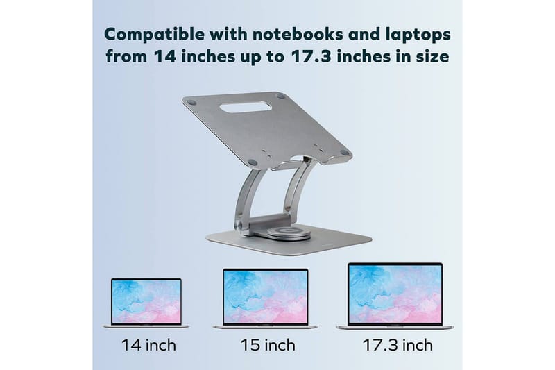 Laptopstativ Desire2 Supreme Dual Pivot Plus Silver - Sølv - Oppbevaring - Oppbevaring til småting - Oppbevaringsstativ - Bærbardatastativ