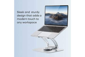 Laptopstativ Desire2 Supreme Dual Pivot Plus Silver - Sølv - Oppbevaring - Oppbevaring til småting - Oppbevaringsstativ - Bærbardatastativ