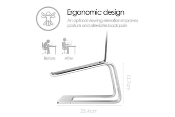 Laptopstativ Desire2 Supreme Pro Aluminium Silver - Sølv - Oppbevaring - Oppbevaring til småting - Oppbevaringsstativ - Bærbardatastativ